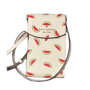 Kate Spade Cream Watermelon Cellphone Crossbody Bag